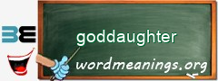 WordMeaning blackboard for goddaughter